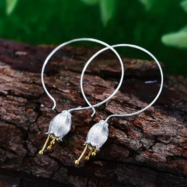 Boucles Doreille Fleurs Creoles